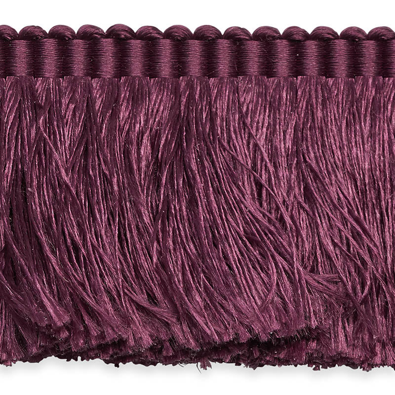 Schumacher Francois Silk Brush Fringe Eggplant Trim 74595