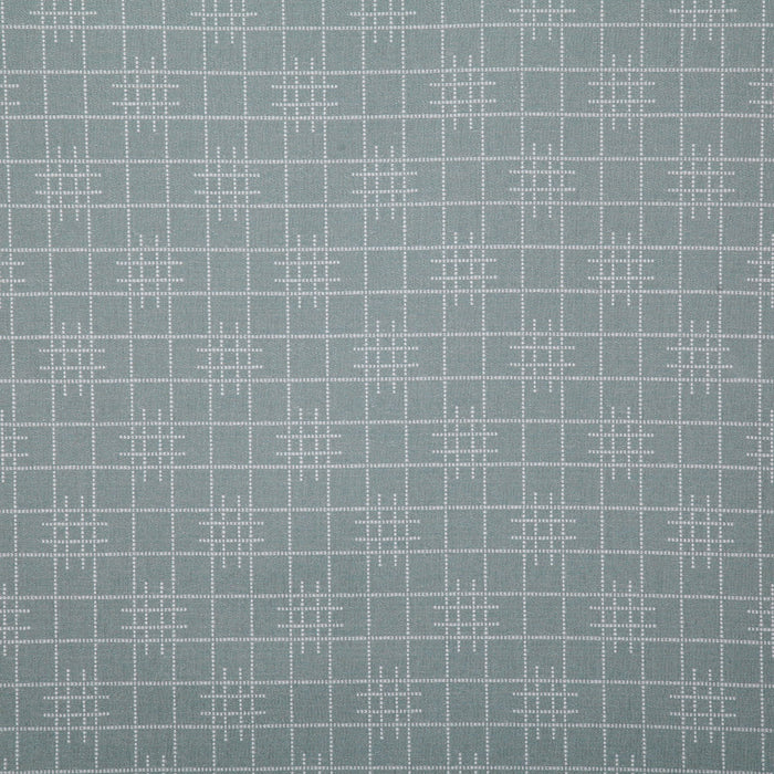 Pindler Gridlock Aqua Fabric 7459