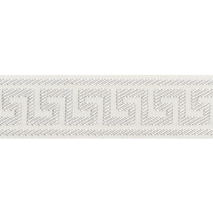 Schumacher Etienne Silk Greek Key Narrow Dove Trim Sample 74680