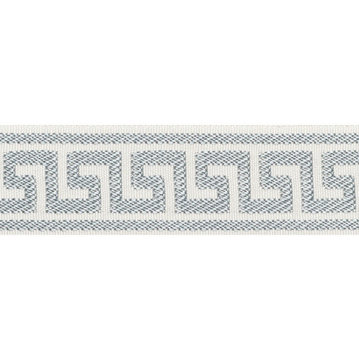 Schumacher Etienne Silk Greek Key Narrow Cloud Trim Sample 74681