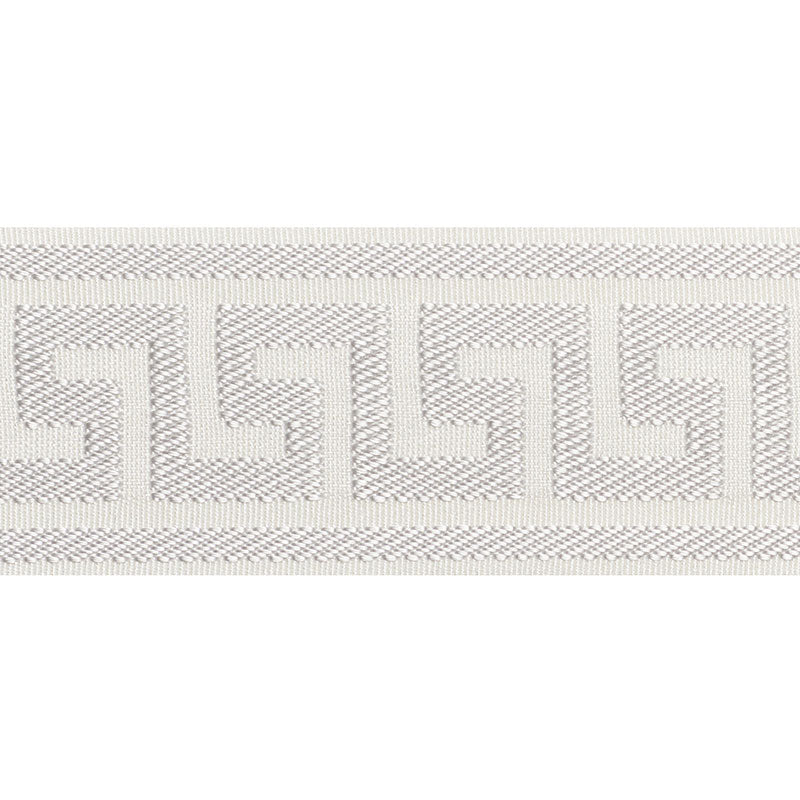 Schumacher Etienne Silk Greek Key Wide Dove Trim 74700