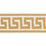 Schumacher Etienne Silk Greek Key Wide Gold Trim Sample 74703