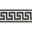 Schumacher Etienne Silk Greek Key Wide Black Trim Sample 74705