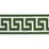 Schumacher Etienne Silk Greek Key Wide Emerald Trim Sample 74707