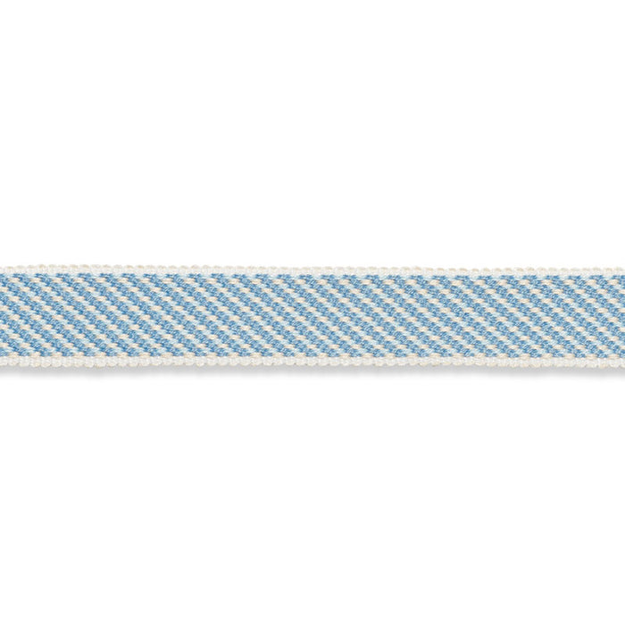 Schumacher Winston Cotton Braid Narrow Sky Trim Sample 74842