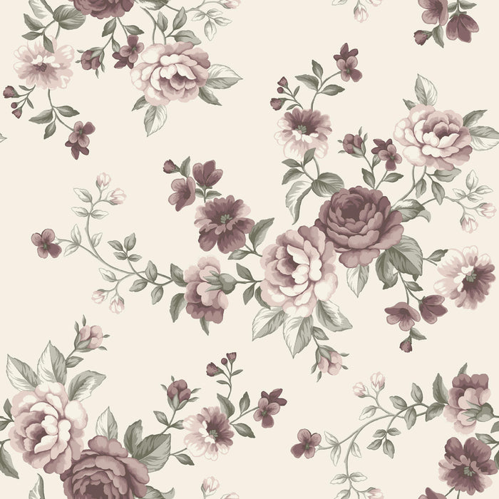 Schumacher Nomi Blush Wallpaper 7485