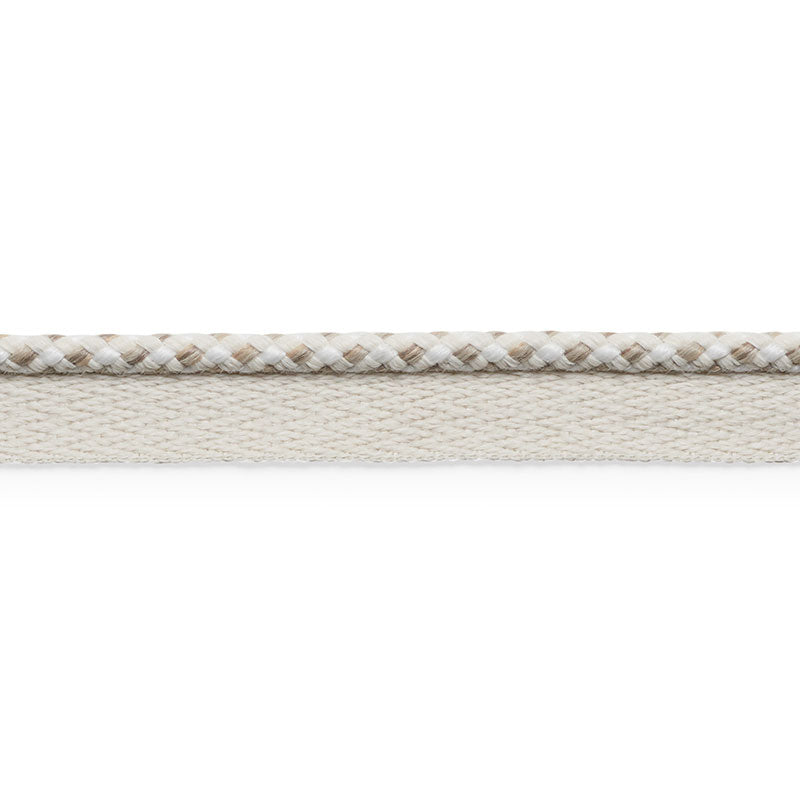 Schumacher Keaton Lip Cord Indoor/Outdoor Ivory Trim 74900