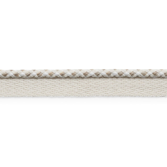 Schumacher Keaton Lip Cord Indoor/Outdoor Ivory Trim Sample 74900