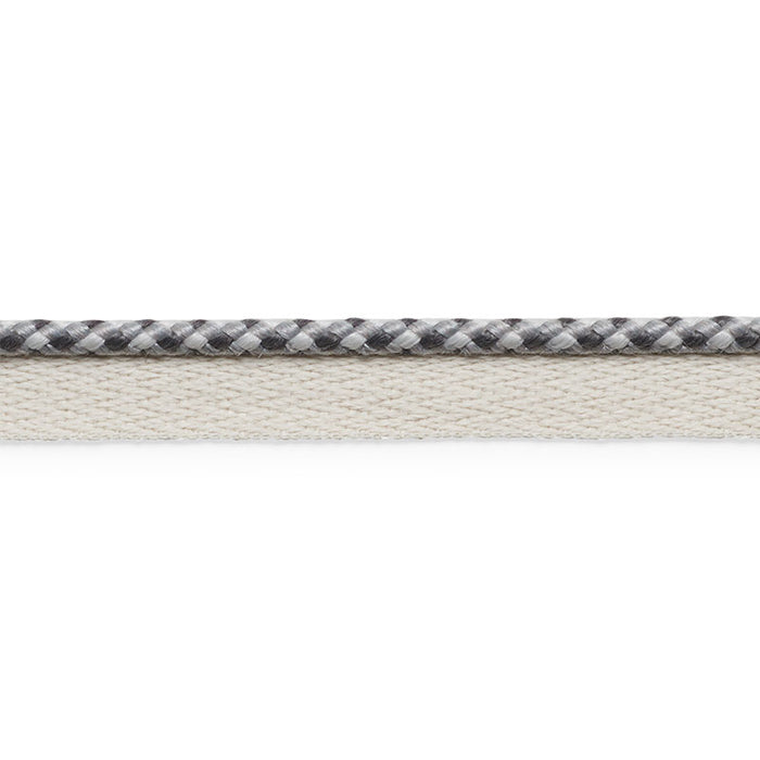 Schumacher Keaton Lip Cord Indoor/Outdoor Charcoal Trim 74906