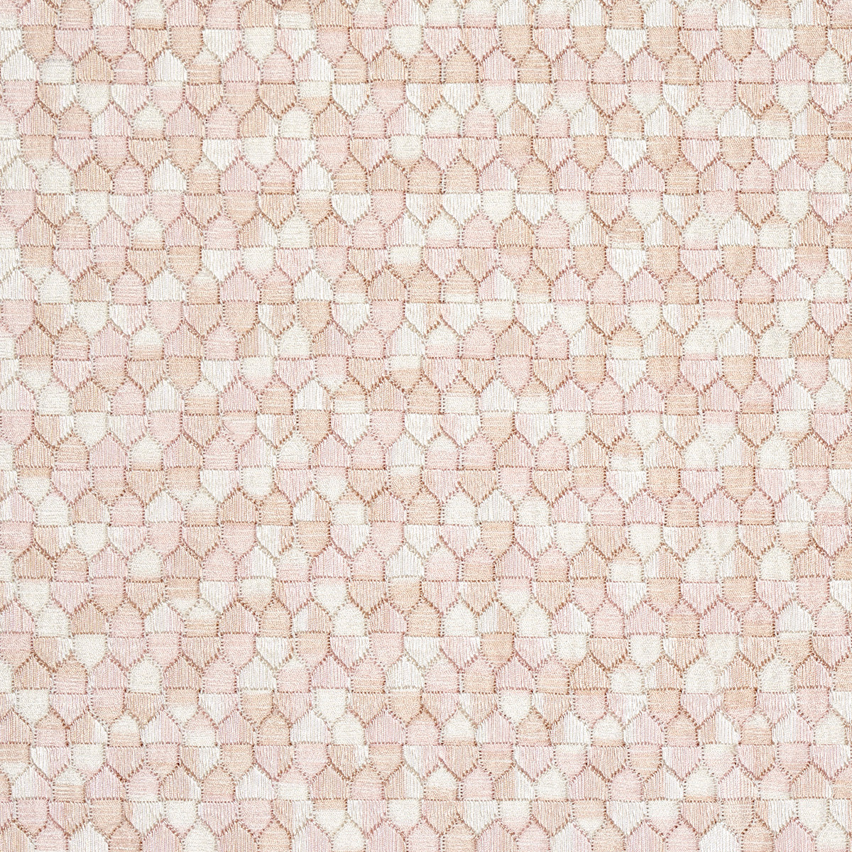 Schumacher Ivins Embroidery Blush Fabric 75124