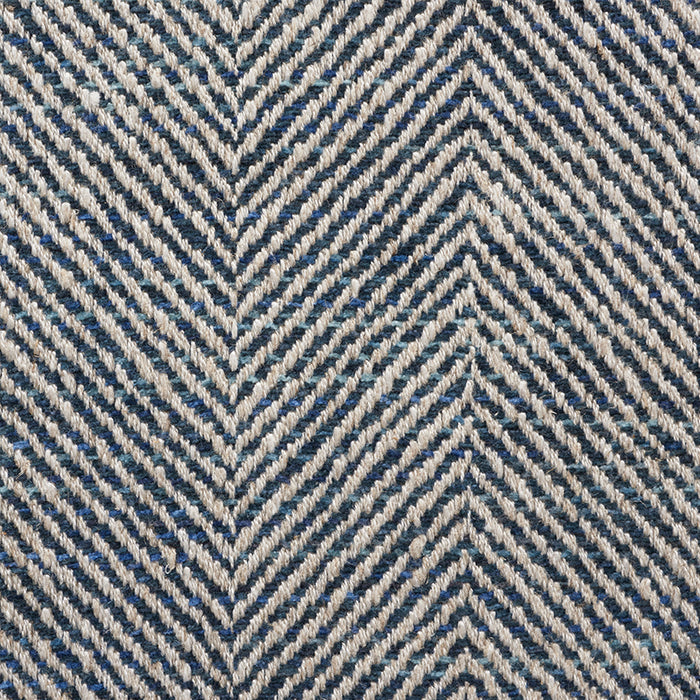 Schumacher Caro Herringbone Indigo Fabric Sample 75142