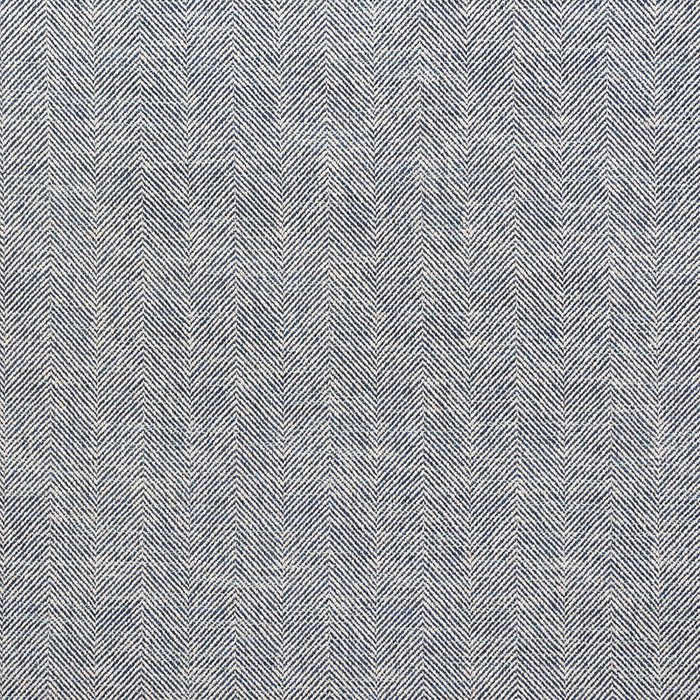 Schumacher Caro Herringbone Indigo Fabric 75142