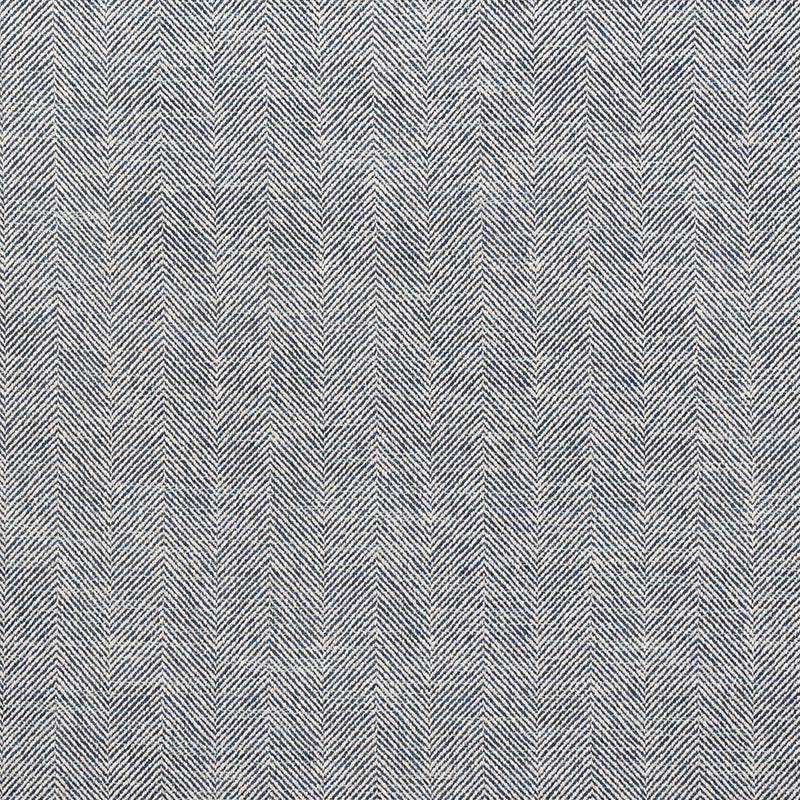 Schumacher Caro Herringbone Indigo Fabric Sample 75142