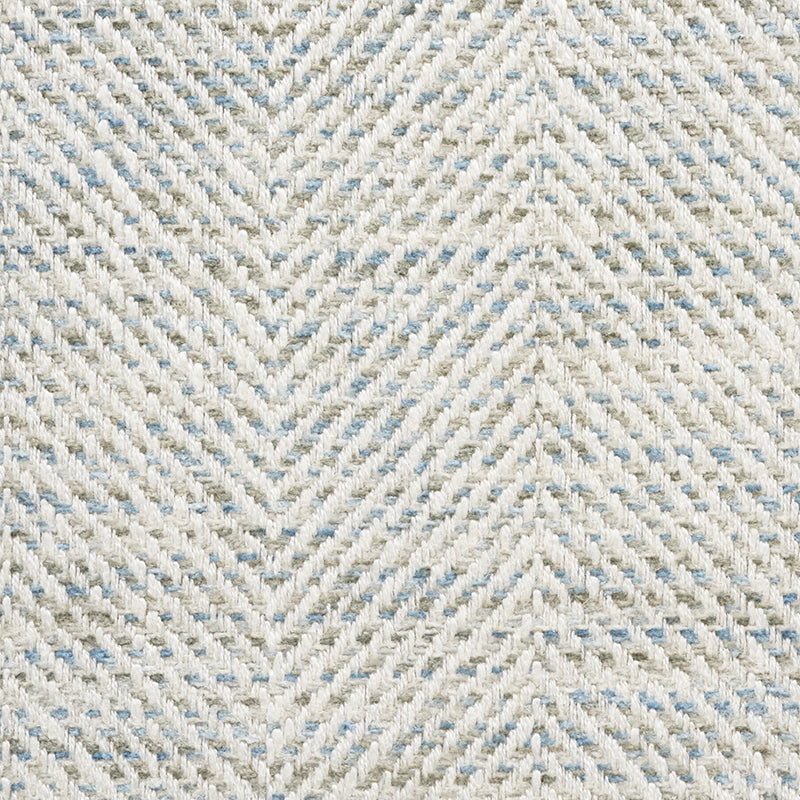 Schumacher Caro Herringbone Sky Fabric Sample 75143