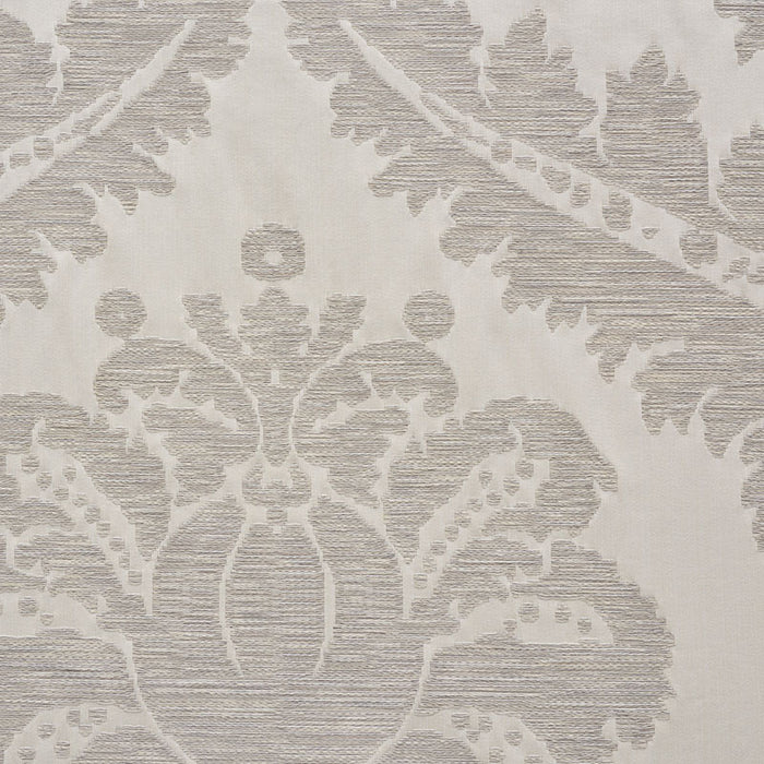 Schumacher Crawford Damask Platinum Fabric Sample 75150