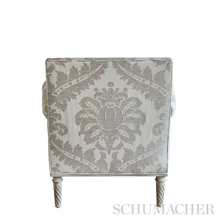 Schumacher Crawford Damask Platinum Fabric 75150