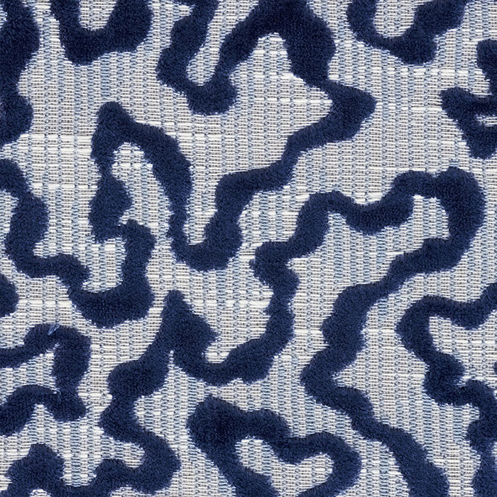 Schumacher Janis Velvet Blue Fabric 75222