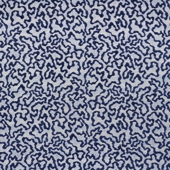 Schumacher Janis Velvet Blue Fabric 75222