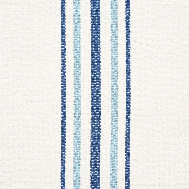 Schumacher Scarset Stripe Blues Fabric 75260