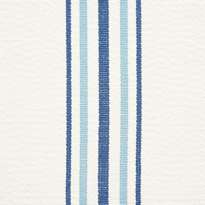 Schumacher Scarset Stripe Blues Fabric Sample 75260