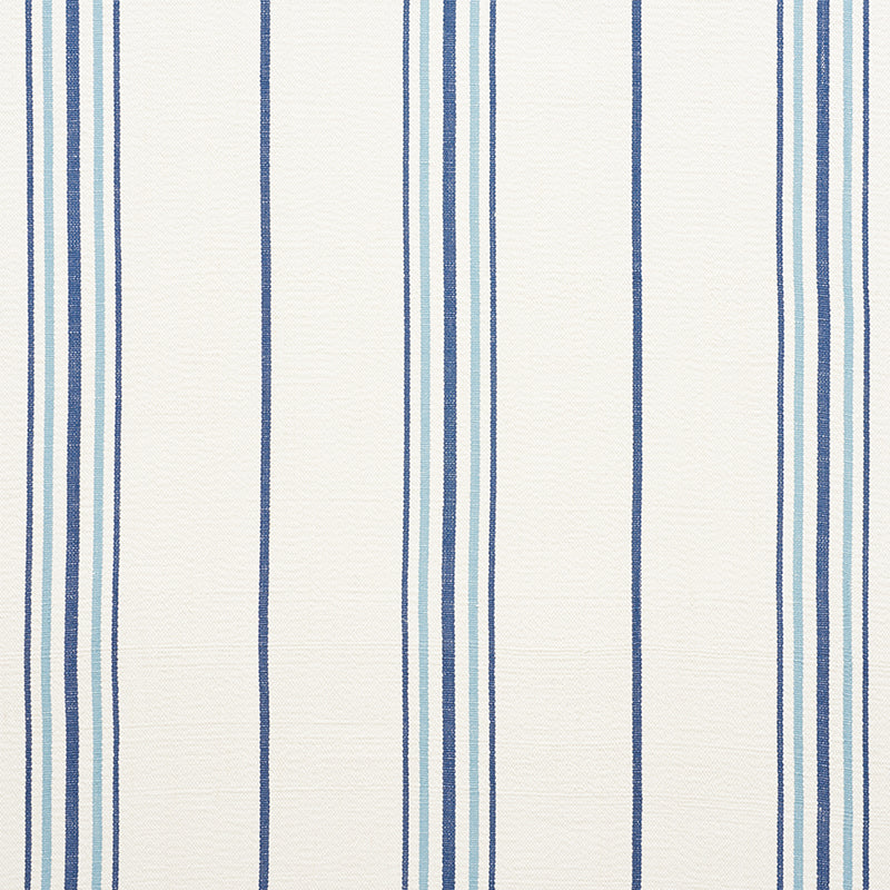 Schumacher Scarset Stripe Blues Fabric 75260