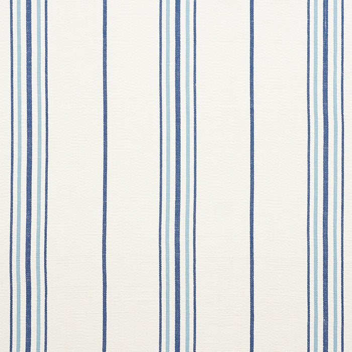 Schumacher Scarset Stripe Blues Fabric Sample 75260