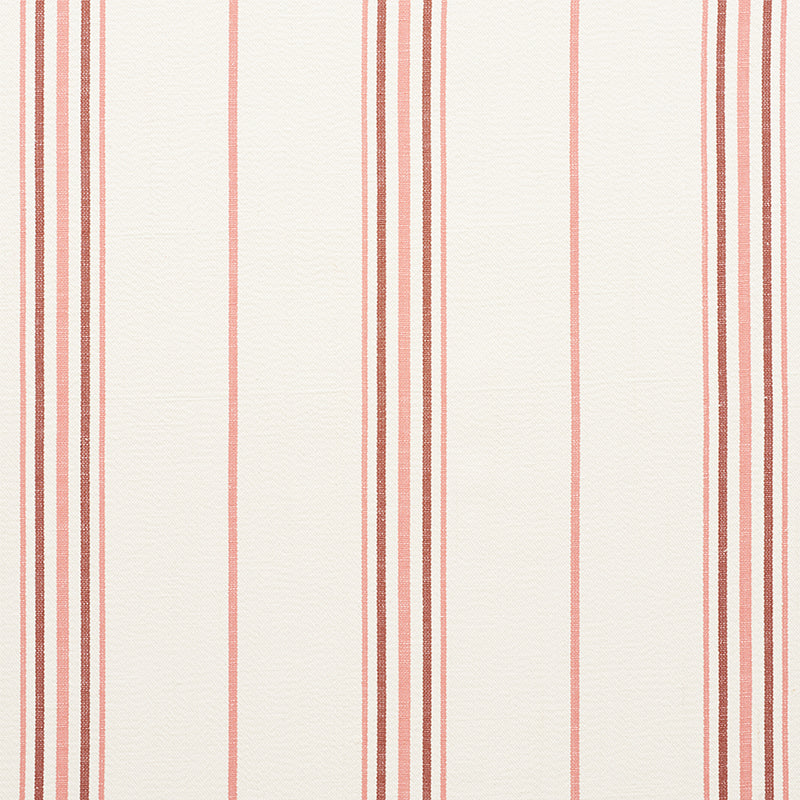 Schumacher Scarset Stripe Rosewood Fabric 75262