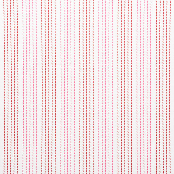 Schumacher Running Stitch Red & Pink Fabric Sample 75321