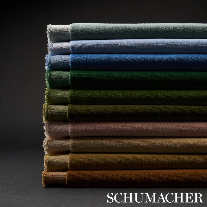 Schumacher Alistair Indoor/Outdoor Velvet Mineral Fabric Sample 75387