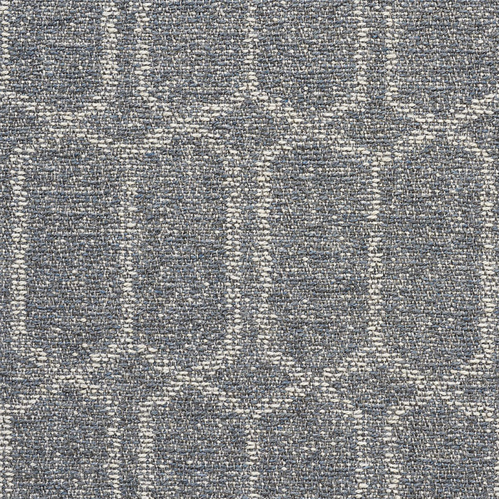 Schumacher Modern Trellis Outdoor Slate Fabric Sample 75400