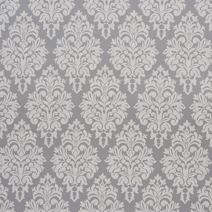 Schumacher Dauphine Damask Indoor/Outdoor Slate Fabric 75410