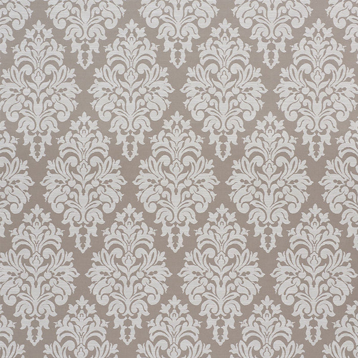 Schumacher Dauphine Damask Indoor/Outdoor Taupe Fabric Sample 75411