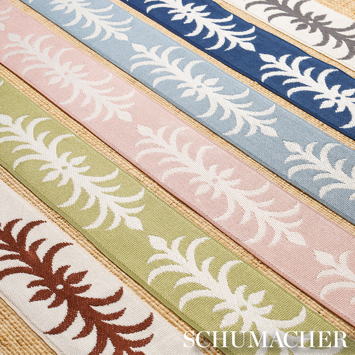 Schumacher Acanthus Tape Peony Trim Sample 75444