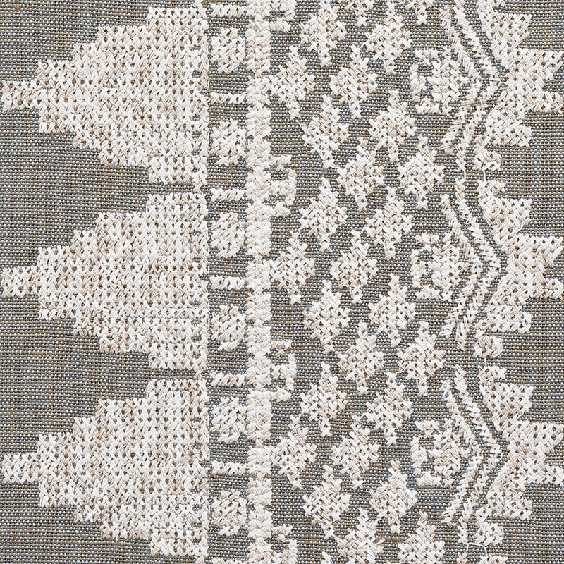 Schumacher Wentworth Embroidery Haze Fabric Sample 75471