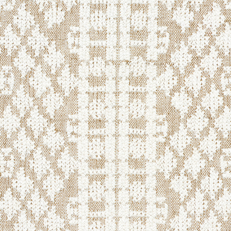 Schumacher Wentworth Embroidery Natural Fabric 75472