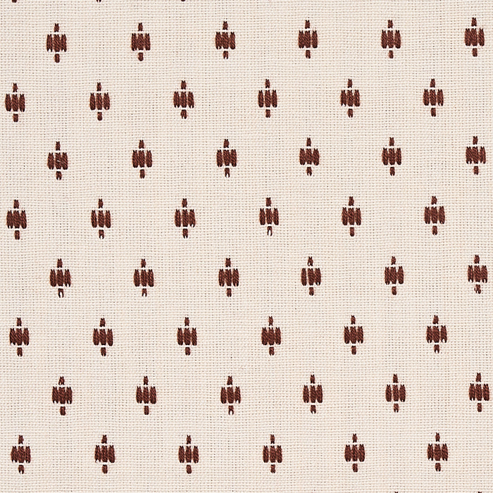 Schumacher Barlow Light Brown On Ivory Fabric Sample 75533