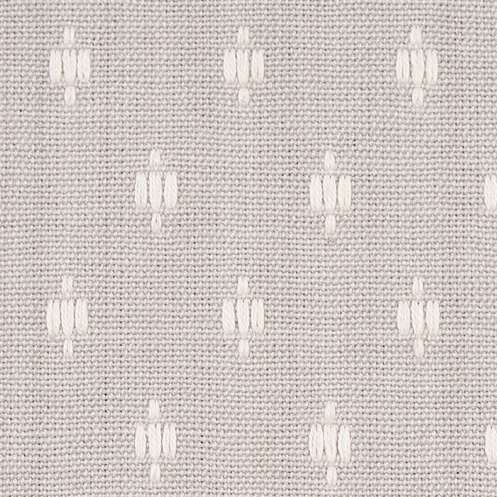 Schumacher Barlow Ivory On Grey Fabric Sample 75535