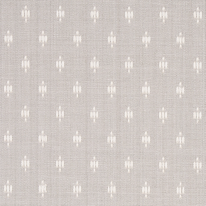 Schumacher Barlow Ivory On Grey Fabric Sample 75535