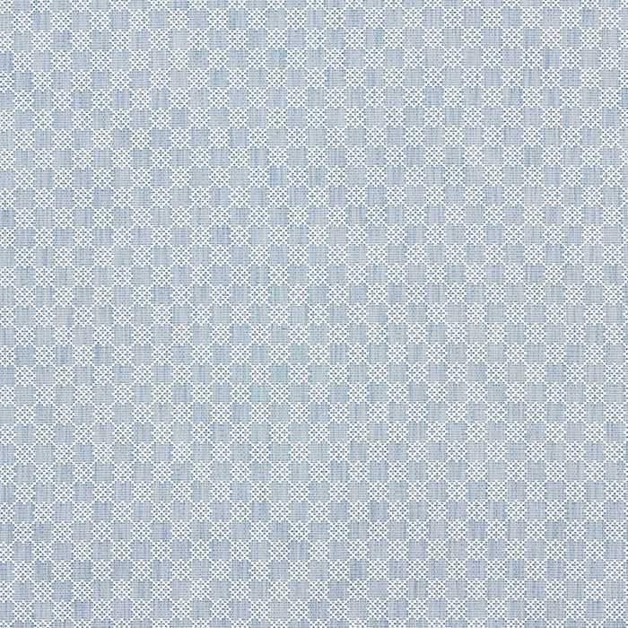 Schumacher Albert Fret Blue Fabric Sample 75562