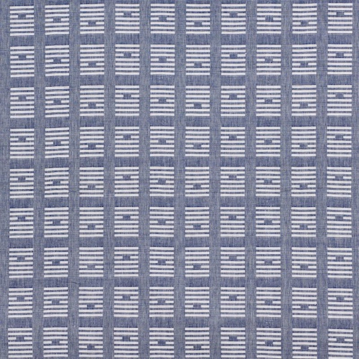 Schumacher Tiasquam Weave Navy Fabric 75660