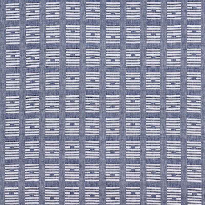 Schumacher Tiasquam Weave Navy Fabric Sample 75660