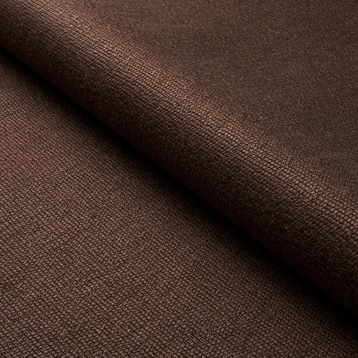 Schumacher Finn Heavyweight Linen Brown Fabric Sample 75687