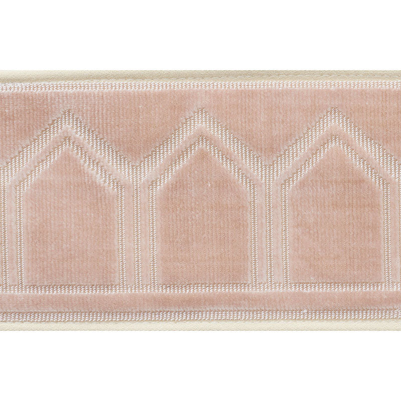 Schumacher Vizier Velvet Tape Blush Trim Sample 75733