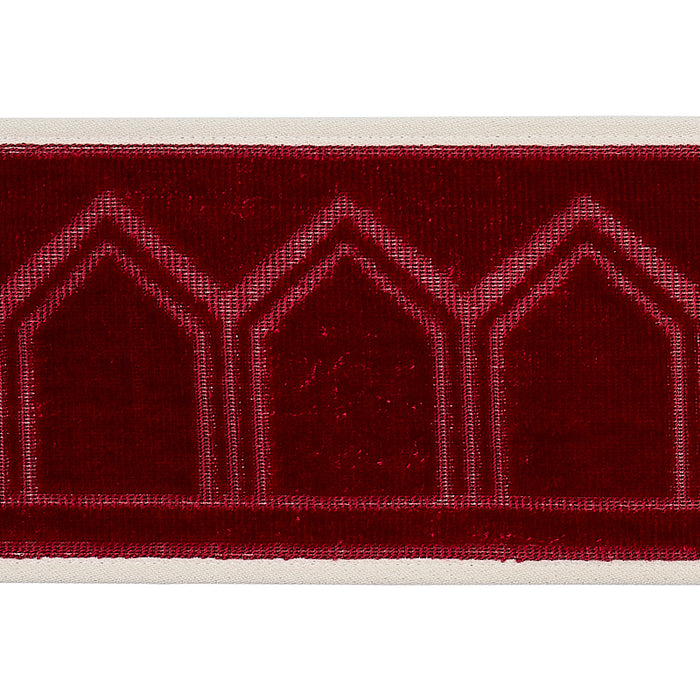 Schumacher Vizier Velvet Tape Ruby Trim Sample 75735