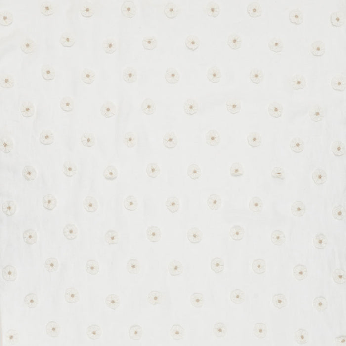 Schumacher Button Flower Sheer Ivory Fabric 75750