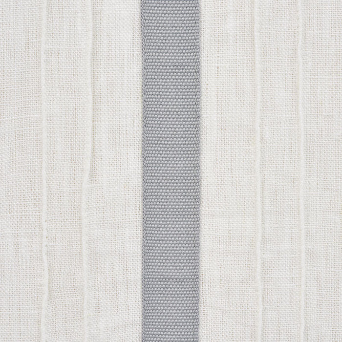 Schumacher Stripe Applique Sheer Grey Fabric Sample 75761