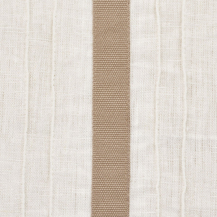 Schumacher Stripe Applique Sheer Tan Fabric Sample 75762