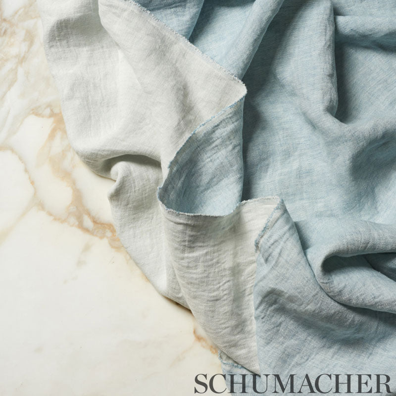 Schumacher Sebastian Double Face Casement Sky Fabric 75812