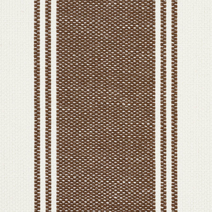 Schumacher Rafe Stripe Berber Brown Fabric Sample 75822