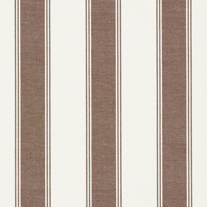 Schumacher Rafe Stripe Berber Brown Fabric Sample 75822